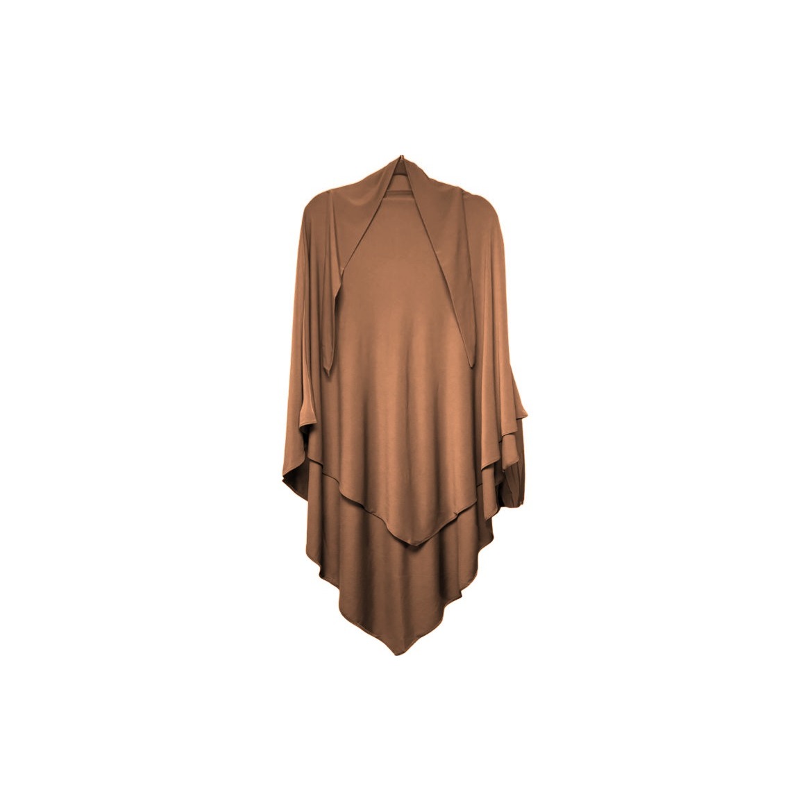 Khimar court en jersey premium couleur taupe