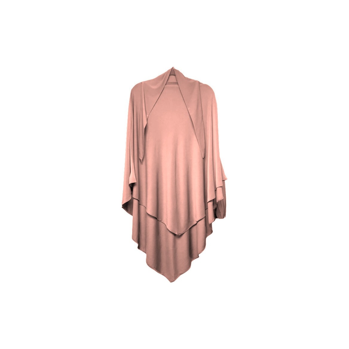 Khimar court en jersey premium couleur vieux rose