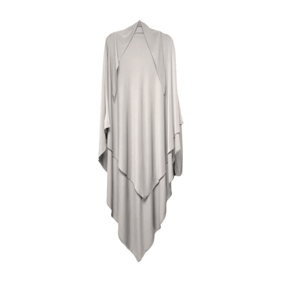 Khimar jersey premium couleur gris clair