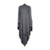 Khimar jersey premium long gris anthracite