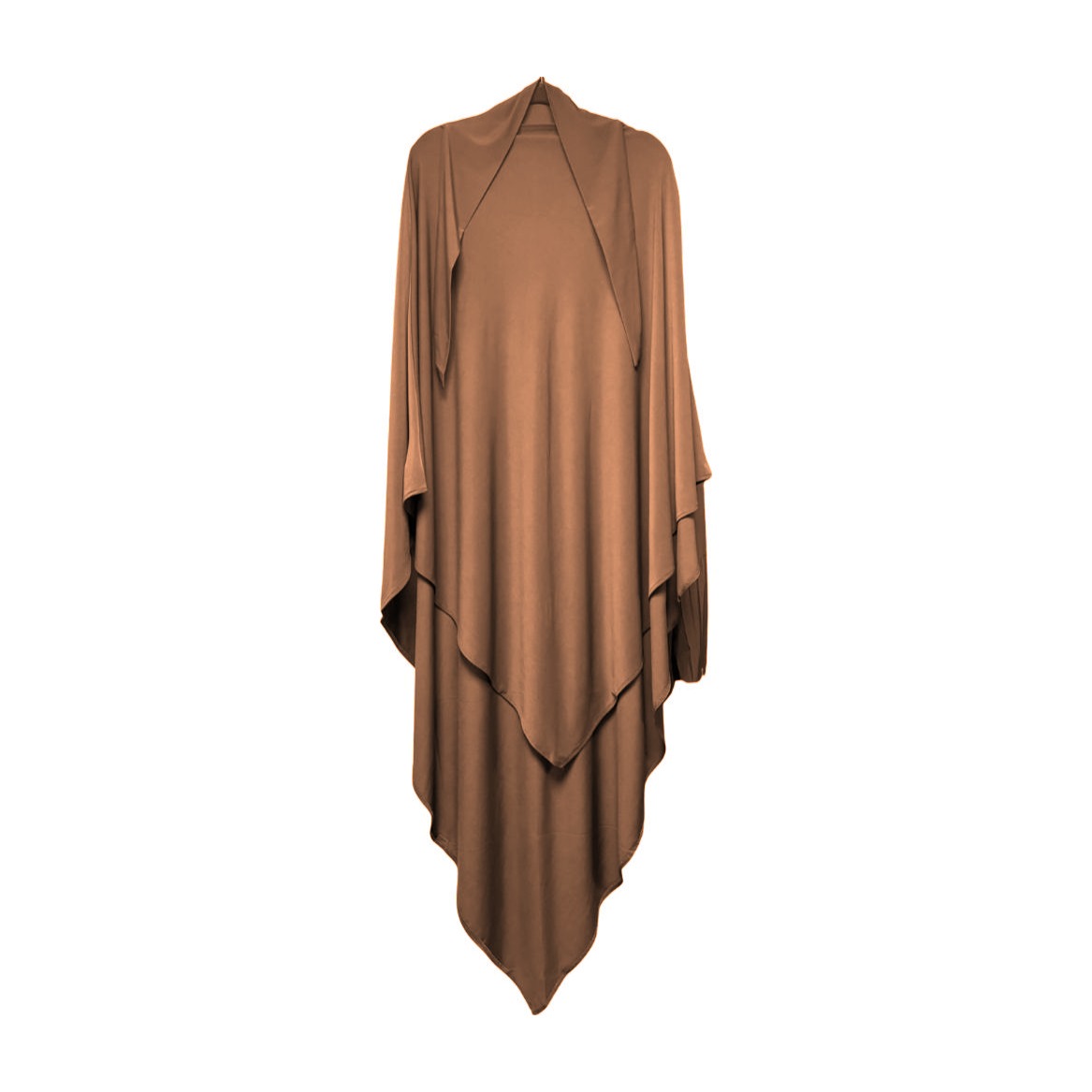 Khimar jersey premium couleur taupe
