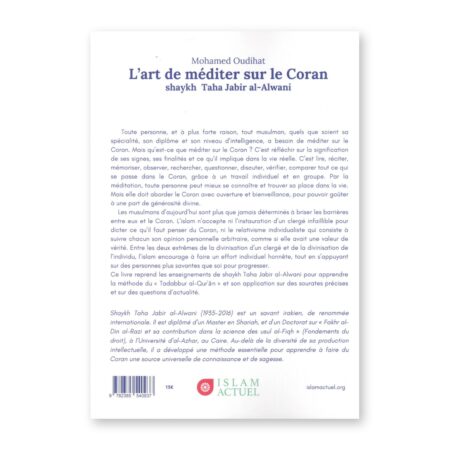 L&rsquo;art de méditer sur le Coran – Shaykh Taha Jabir al-Alwani – Éditions Islam Actuel