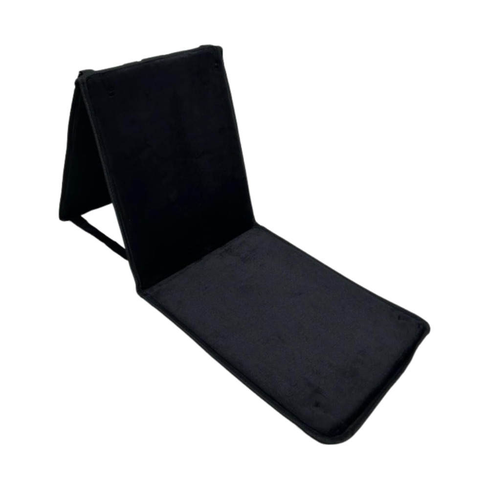 Tapis de prière pliable avec dossier, coloris noir