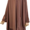 Tunique ample à poches moka portée sur mannequin